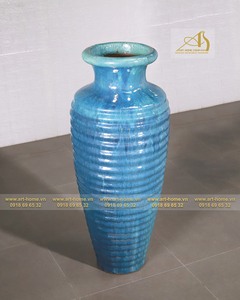 Pot en céramique émaillée GL091H120-JA bleu vert adapté à la plantation de décoration de jardin et à la création de mini paysages. - Product Image 6