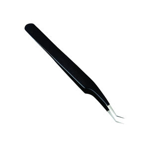 Pinzas de pestañas de alta calidad para mujeres Pinzas profesionales de acero inoxidable en negro Instrumentos de belleza Pinzas de pestañas - Product Image 3