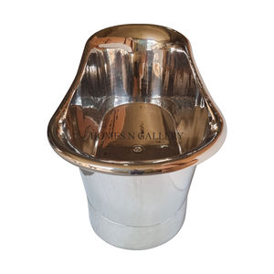 Baignoire autoportante de style classique de luxe de haute qualité faite à la main avec un égouttoir en laiton de forme ovale pour tremper votre salle de bain - Product Image 4