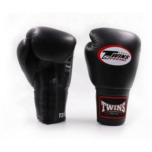 Guantes de entrenamiento de Muay Thai profesionales hechos a medida para gemelos, color personalizado, cuero genuino de vaca, guantes de sparring con cordones. - Product Image 1