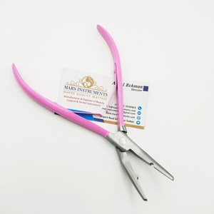Alicates para quitar extensiones de cabello, alicates de curva de uso comercial de Metal de acero inoxidable rosa para peinar el cabello - Product Image 4