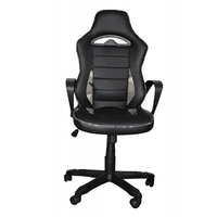 AREZZO Chaise de Gaming Exécutive Noire avec Mécanisme à Bascule, Accoudoirs 4D Extensibles, Hauteur Réglable, Style Bureau à Domicile, en Polyester