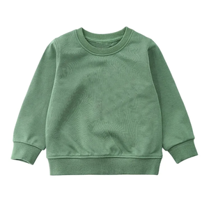 Sudadera con capucha de felpa de algodón de alta calidad unisex Sudadera de cuello redondo con logotipo personalizado para niños negro liso al por mayor para niños de edad - Product Image 5