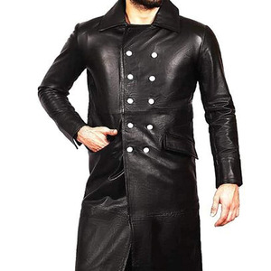 Nouveau manteau long d'hiver personnalisé de haute qualité manteau de cuir léger à prix de gros pour hommes - Product Image 6