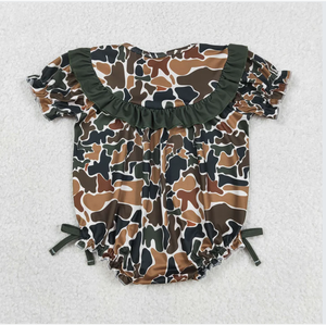 SR3916 - Mono de burbujas con bordado de camuflaje para bebés, diseño de niña de papá - Product Image 2