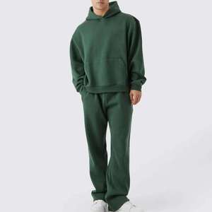Fabricante de Conjuntos Deportivos, Precio Económico, Unisex, 100% Poliéster/Algodón, Conjuntos Deportivos de Entrenamiento, Logotipo Personalizado, Sudaderas con Capucha y Pantalones de Felpa para Hombre - Product Image 2