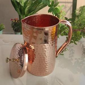 Pichet en cuivre ayurvédique avec bouchon idéal pour offrir un mode de vie sain ou une utilisation quotidienne de l'eau potable disponible au prix de gros - Product Image 6