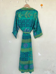 Kimono de seda indio hermoso hecho a mano Kimono de maternidad para verano y primavera - Product Image 2