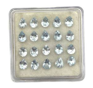Lote de Piedras Preciosas Sueltas de Aguamarina Natural, Corte Pera, 3*4-4*5 MM, para Joyería - Product Image 3