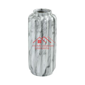 Vase à fleurs en marbre finition noire pour la décoration de la maison, de l'hôtel et des mariages, pot à fleurs en marbre - Product Image 4