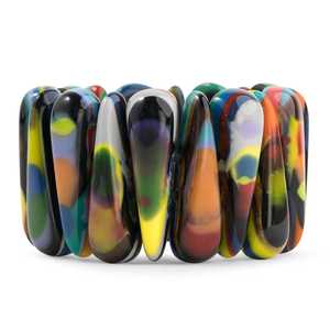Bracelet en résine pour femme, dernier design, irrégulier et coloré, technique écologique, nouvelle collection, vente en gros - Product Image 1