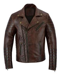 Veste en cuir véritable de la meilleure qualité pour hommes pour l'automne et l'hiver High Street Style couleur unie avec service OEM vente en ligne - Product Image 2