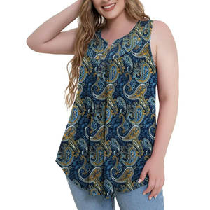 Débardeur en jersey personnalisé de haute qualité pour femmes, grande taille, sans manches, décontracté, séchage rapide, respirant, en spandex/coton - Product Image 6