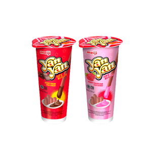 MeijiYan Yan Sweet Biscuit Stick avec gaufres de sucre croustillant à la crème 50g - Product Image 1