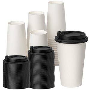 Vasos de Papel Desechables para Café, Bebidas Calientes y Frías, con Logotipo Personalizado para Cafeterías, Venta al Por Mayor - Product Image 1