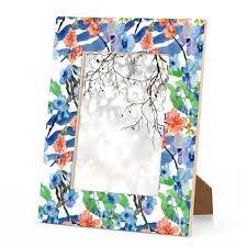 Cadre Photo Blanc Fait Main Motif Tribal Peinture À La Main Vintage Boho Cadres Photo En Bois - Product Image 6