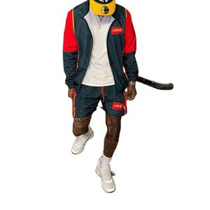 Conjunto de 2 Piezas para Hombre, Chaqueta y Pantalones Cortos Cortavientos Personalizados, Impermeables, de Color Contrastante, Ropa de Invierno, Conjunto Cortavientos 2027 - Product Image 6