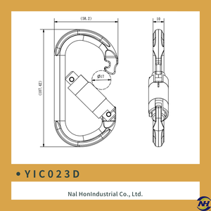 Mosquetón ovalado YIC023D - Product Image 3