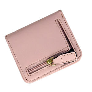 Vintage Style Mini Leather <b>Wallet</b> for <b>Women</b> Practical Portable <b>Travel</b> Coin Purse Waterproof Zipper Two-Color Short Panelled - Product Image 2