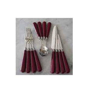 Couverts en acier inoxydable Offre Spéciale, couverts de restaurant de mariage, couverts d'hôtel, ensemble poli argenté avec poignée en résine marron - Product Image 1