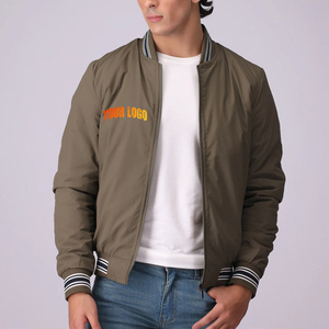 Chaqueta de bombardero personalizada de alta calidad para hombre, diseño universitario con cuello levantado, Material de paracaídas universitario informal para otoño e invierno, venta al por mayor - Product Image 1