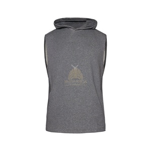 Wholesale ODM <b>Men's</b> Workout Gym <b>Hoodies</b> Custom Logo Design 100% Cotton <b>Sleeveless</b> Muscle Stringer Hooded Tank Tops for Sports - Product Image 6