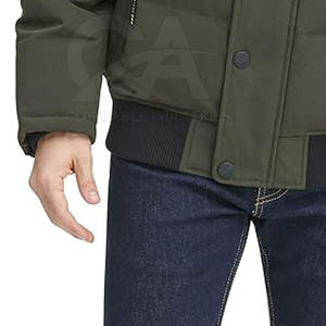 <b>Lined</b> Winter Jacket Cold Weather Parka Men Heavy Duty Hooded Faux Fur Winter Jacket Thermal Warm <b>Coat</b> - Product Image 4