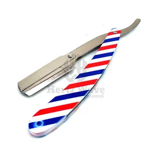 OEM Prefer Barber Straight Razor Paper Coated Stylish Handle High Quality Cut Throat & Shaving Razor For Salon Use