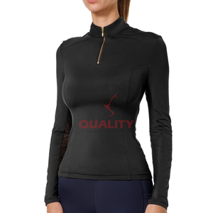 Nueva llegada camisa atlética Ecuestre para montar a caballo para mujer, transpirable, de secado rápido, que absorbe la humedad, diseño elegante, tela elástica - Product Image 1