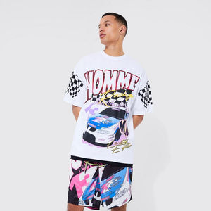 Gran oferta 100% algodón estilo Vintage camiseta de gran tamaño para hombre logotipo personalizado liso patrón sólido manga corta de talla grande nuevo diseño - Product Image 1