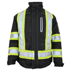 Chaqueta DE SEGURIDAD transpirable reflectante térmica de alta visibilidad personalizada al por mayor chaqueta de seguridad para trabajadores impermeable al aire libre de alta protección - Product Image 5