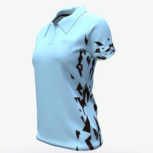 Premium Women's Solid Casual for Shirt High Quality Polyester Custom Short Length Eco-Friendly Quick Dry Sports Apparel - Product Image 2