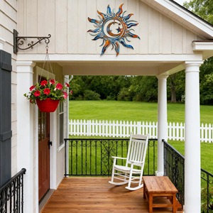 Arte de Pared de Metal de Alta Calidad Inspirado en el Sol, Escultura de Hierro Hecha a Mano, Elegante Decoración de Pared para Interiores del Hogar - Product Image 2