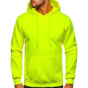 Green <b>Plain</b> Kangroo Pullover <b>Hoodie</b> - Product Image 4