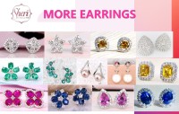 [Sheri Jewels] Anting Stud Berlian Safir Kuning Alami Bentuk Bunga Kecil Emas Putih Padat 18K untuk Wanita & Anak-Anak-Hadiah