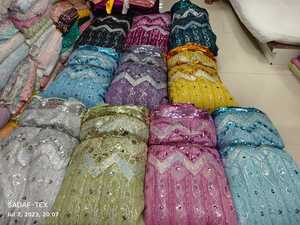 Exportation indienne vêtements de qualité vêtements de danse robe matériel broderie séquence bordure Net tissu pour vente à l'exportation - Product Image 4