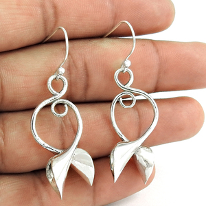 À la mode Simple Design Dangling Drop Boucle D'oreille pour les Femmes Déclaration De Noce Bijoux 925 Boucles D'oreilles En Argent Sterling En Gros - Product Image 1