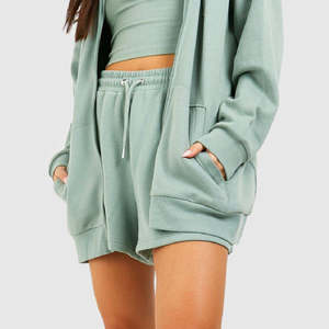 Pantalones cortos de algodón informales para mujer de calidad superior Diseño de carga con estampado elástico alto de secado rápido Tallas grandes para adultos a bajo precio - Product Image 3