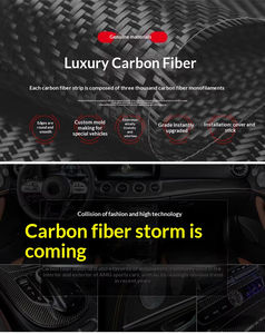 Pièces intérieures modifiées en fibre de carbone de bonne qualité, cadre décoratif du panneau de commande central du levier de vitesses pour Mercedes Benz G 19-22 - Product Image 5