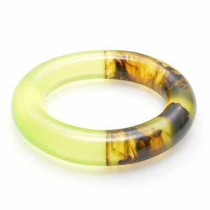 2024 Trend <b>Solid</b> Color Multicolor Glitter Acrylic Resin <b>Bracelet</b> Women Gold Foil <b>Silver</b> Foil Simple Bangle - Product Image 4