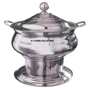 Forme ronde de couleur argent brillant avec support en or chauffe-plats pour la restauration Top vente et utilisation de haute qualité - Product Image 4