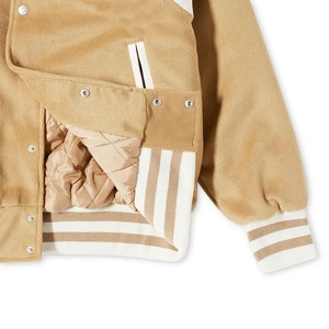 Vente en gros 100% laine Varsity Bomber Jacket Hiver Letterman Baseball Jacket Cuir Manches Col Style Veste Pour Hommes - Product Image 4