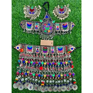 厂家直销珠宝项链耳环套装女式批发阿富汗风格珠宝套装
