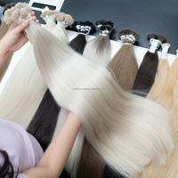 I Tip Hair Extensions de kératine Cheveux russes, Extensions de kératine de cheveux slaves naturels légers pour les coiffeurs