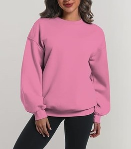 Sudadera de cuello alto para mujer, elegante, de gran tamaño, informal, Simple, elegante, para uso diario - Product Image 1