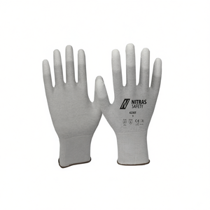 ถุงมือ ไซส์ 9 สีเทา/ขาว EN 388 & EN 16350 PPE ประเภท II ถุงมือไนไตรส์สำหรับใช้ในครัวเรือน บรรจุ 12 ชิ้น - Product Image 3