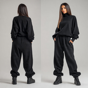Ensemble de survêtement pour femme, jogging de rue, survêtement ample d'hiver, sweat-shirts surdimensionnés pour femmes, pantalon de survêtement à jambes larges, deux pièces pour femmes - Product Image 5