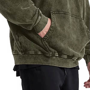 Sudadera con capucha lavado ácido precio barato al por mayor para hombre 100% algodón ropa de invierno peso pesado Regular estilo único Fit Basics algodón mezclado - Product Image 4