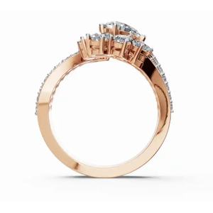 Anillo de Diamantes de Diseño de Lujo Eternal Bloom Of Pear, 1.694 Ct, Oro de 9, 14 y 18 Quilates, Proveedor Mayorista OEM - Product Image 4