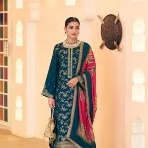 Dola jacquard salwar kameez วิสคอลบริสุทธิ์มีจำหน่ายในอัตราขายส่งเหมาะสำหรับสวมใส่ในงานปาร์ตี้ - Product Image 1